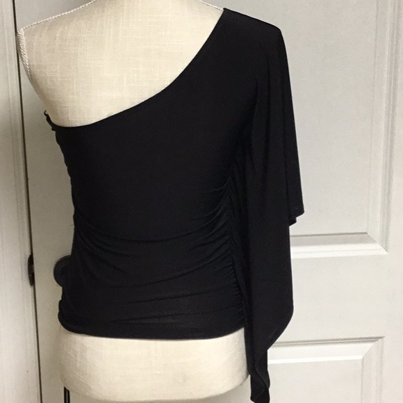 Black One Shoulder Top - Picture 2 of 10